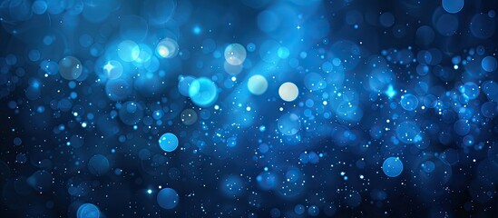 Poster - Blue background with bright lights, ideal for inserting text or images. image with copy space