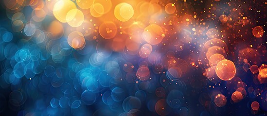Poster - Bokeh light patterns create a mesmerizing abstract background with ample copy space image.
