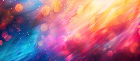 Blurry abstract background with vibrant colors and copy space image.