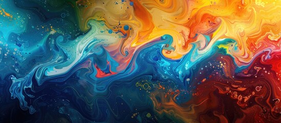 Aufkleber - Abstract background created by acrylic colors swirling in water, with a copy space image.