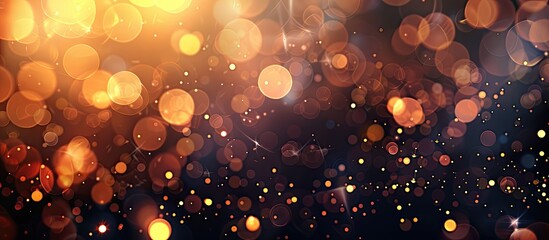 Poster - Abstract holiday background with festive New Year sparklers and bokeh lights on a black backdrop, featuring soft focus and ample copy space image for Christmas or New Year-themed compositions like