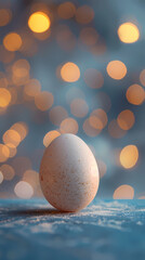 Sticker - An egg with blurred lights in the background