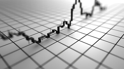 Clean and sleek stock chart showing a smooth upward slope, representing a steady climb in stock values.