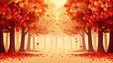 Sticker - Autumn Forest Path.