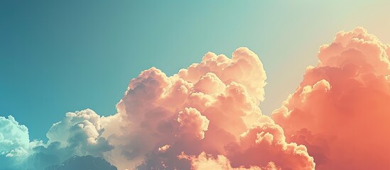 Aufkleber - Daytime sky with clouds in the backdrop, perfect for a copy space image.