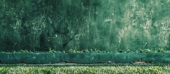 Poster - Texture of aged artificial grass forming a backdrop with copy space image.