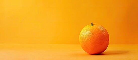 Poster - Bright orange subject against a sunny yellow backdrop, suitable for copy space image.