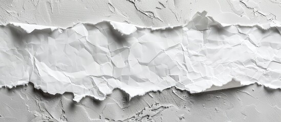 Poster - Torn paper on gray backdrop with room for text in the image. copy space available
