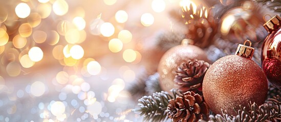 Canvas Print - Festive background with copy space image for Christmas.