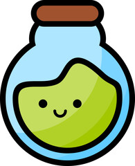 Wall Mural - Potion bottle line icon