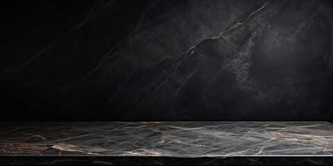 Poster - Black Marble Countertop with Background