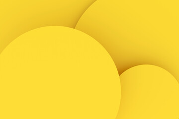 Aufkleber - Abstract yellow round geometric shapes for background or backdrop use.