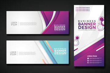 Poster - Set modern abstract banners for corporate concept, element design. Vector illustration