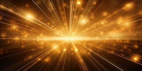 Poster - Abstract Golden Light Burst