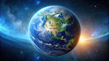 Wall Mural - planet earth floating in the vastness of space, earth, space, universe, astronomy, planet, globe, so