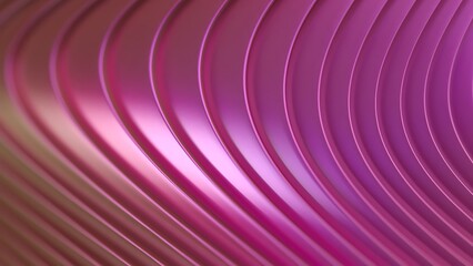 Poster - 3d abstract background with gradient purple curved lines forming a pattern