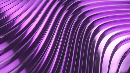 Poster - 3d abstract background with gradient purple curved lines forming a pattern