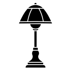 Wall Mural - Table lamp icon, logo isolated vector art illustration