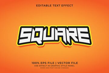 Poster - Text effect Square editable vector, future text style