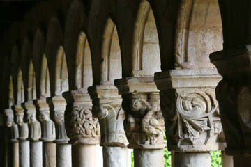 Poster - Cloister of the Collegiate Church of Santillana del Mar. Spain.