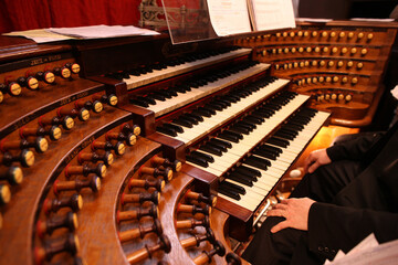 Poster - The organs of St Sulpice church.  France.