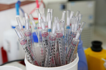 Canvas Print - African hospital.  Tropical Medicine Laboratory.