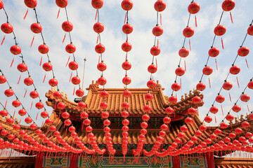 Sticker - Thean Hou Chinese temple dedicated to the goddess of Heaven.  Malaysia.