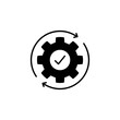 © Ilhamdh - Automation pixel perfect linear icon. Manufacturing process. Boost efficiency. Replacing manual labor. Thin line illustration. Contour symbol. Vector outline drawing. Editable stroke. Arial font used