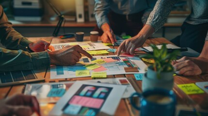 Wall Mural - the teamwork planning session