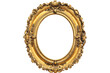 © Maria - a gold oval frame with a white background