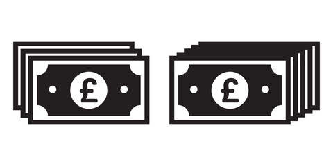 Poster - Pound Currency Icon set, Suitable for mobile application web application, vector illustration on white background.