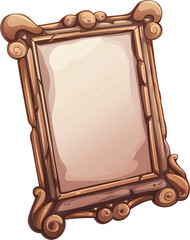 Wall Mural - Vintage photo frame isolated on transparent background. PNG