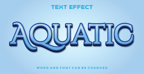 Wall Mural - Aquatic editable text effect