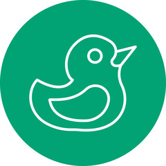 Sticker - Duck line circle icon