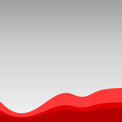 Poster - Modern business red wave footer with gradient grey background