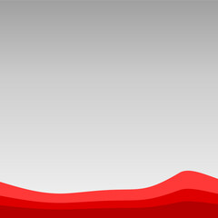 Poster - Modern business red wave footer with gradient grey background