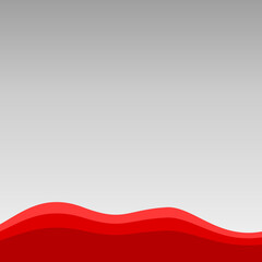 Poster - Modern business red wave footer with gradient grey background