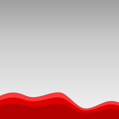 Poster - Modern business red wave footer with gradient grey background