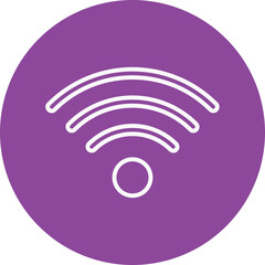 Canvas Print - Wifi signal line circle icon