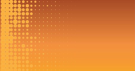 Poster - abstract orange background with dots