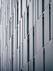 Fototapete - Metal pattern Modern building facade shade lighting wall panel Architecture details 