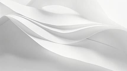 Poster - Abstract White Curves Design