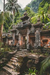 Poster - Stone building surrounded by trees