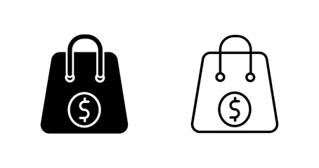 Canvas Print - Items In a Bag Vector Icon