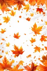 Poster - Autumn Leaves Blowing in Air