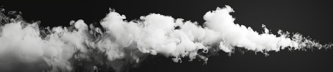 Poster - Black background with white smoke