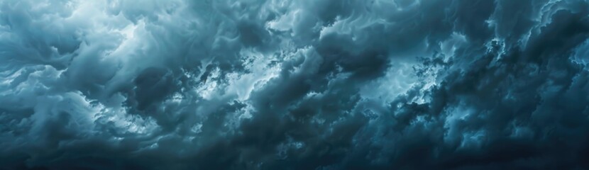 Poster - Dark clouds, abstract background banner with copy space area