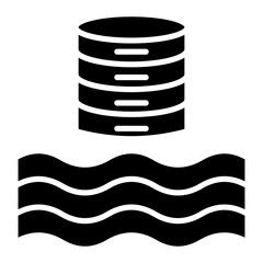 Poster - Data Lake vector icon. Can be used for No Code iconset.