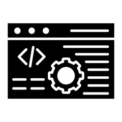 Sticker - System Console vector icon. Can be used for No Code iconset.