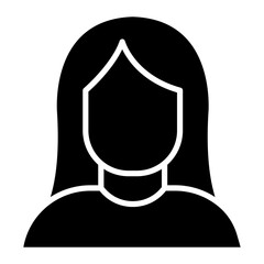 Poster - Female Face vector icon. Can be used for Skincare iconset.